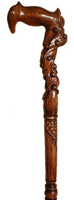 Enchanted Mermaid: Artisan Intricate Detail Handcarved Cane With Mastercard Cheap Pice