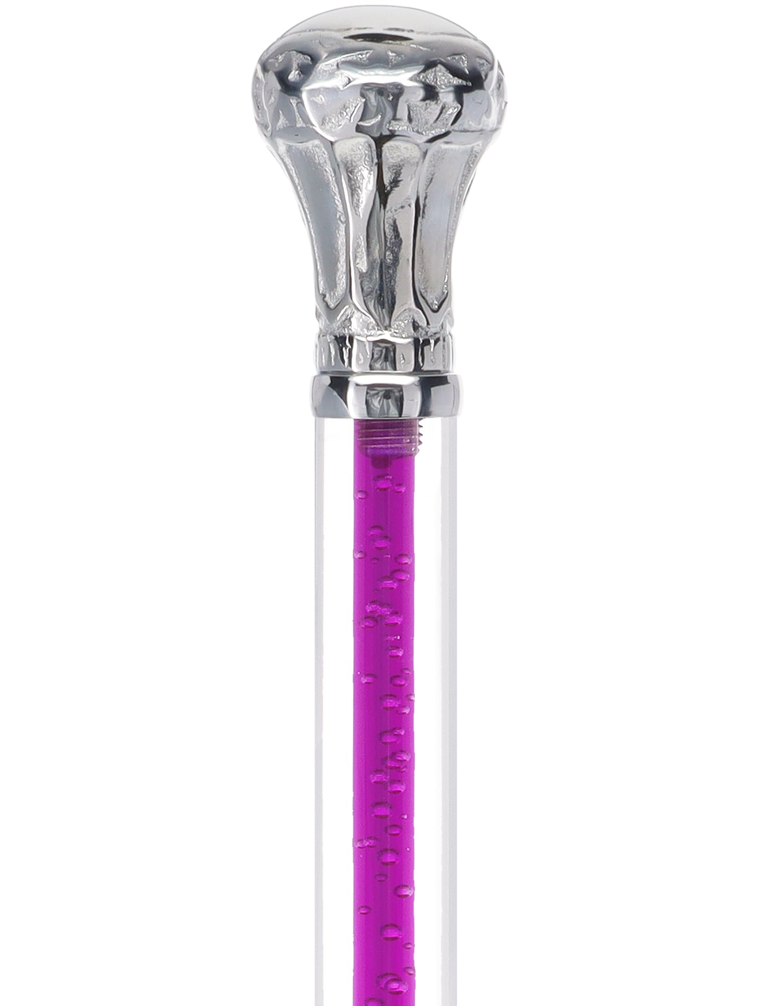 Color Crystal Elegance Chrome Knob Cane with Invisible Acrylic Shaft Options Sale In China