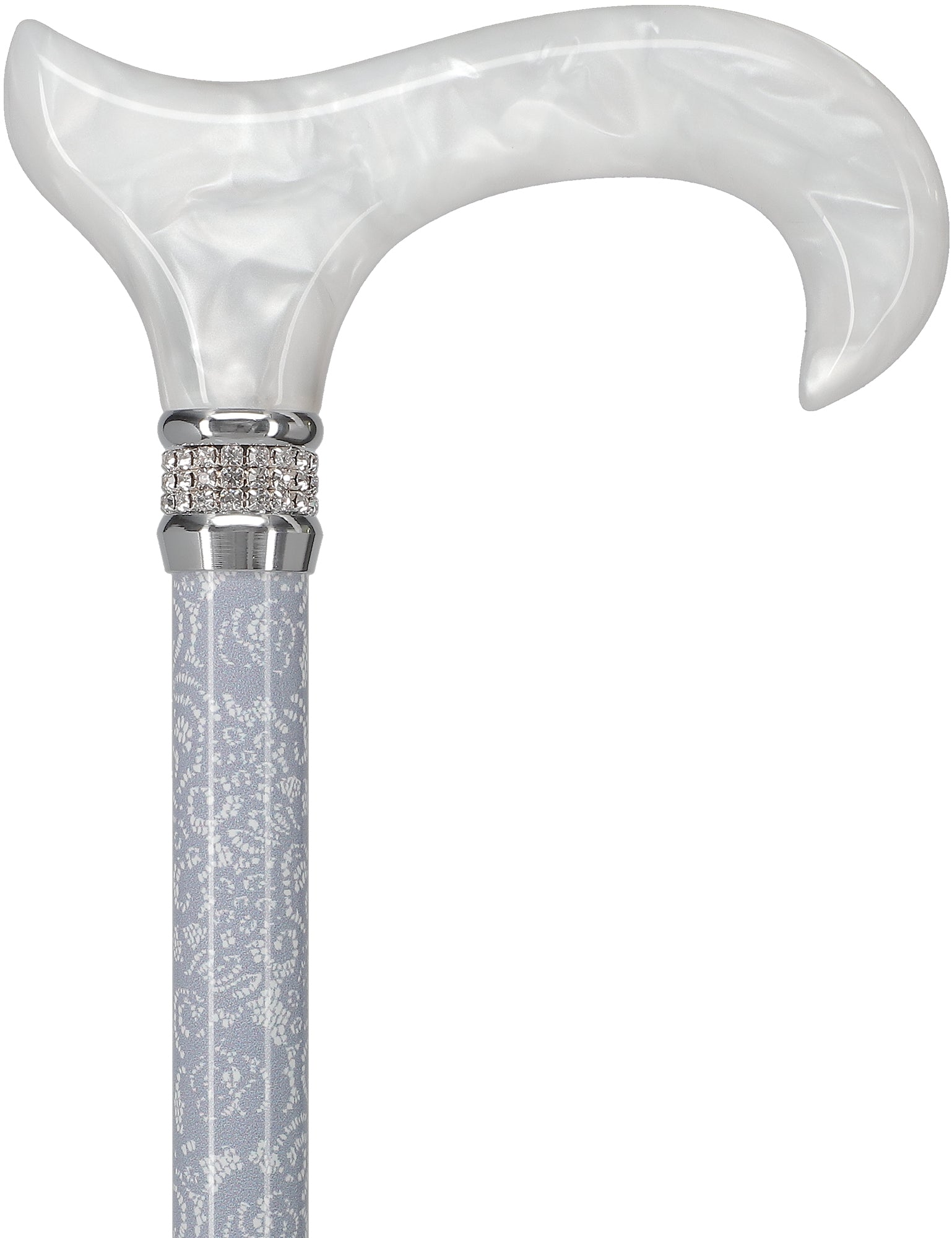 Rhinestone Designer Cane: Exquisite Pearlz Graceful Lace Outlet Deals