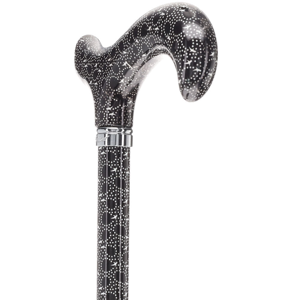 Midnight Rain: Designer Adjustable Cane / Patterned Handle Discount For Nice