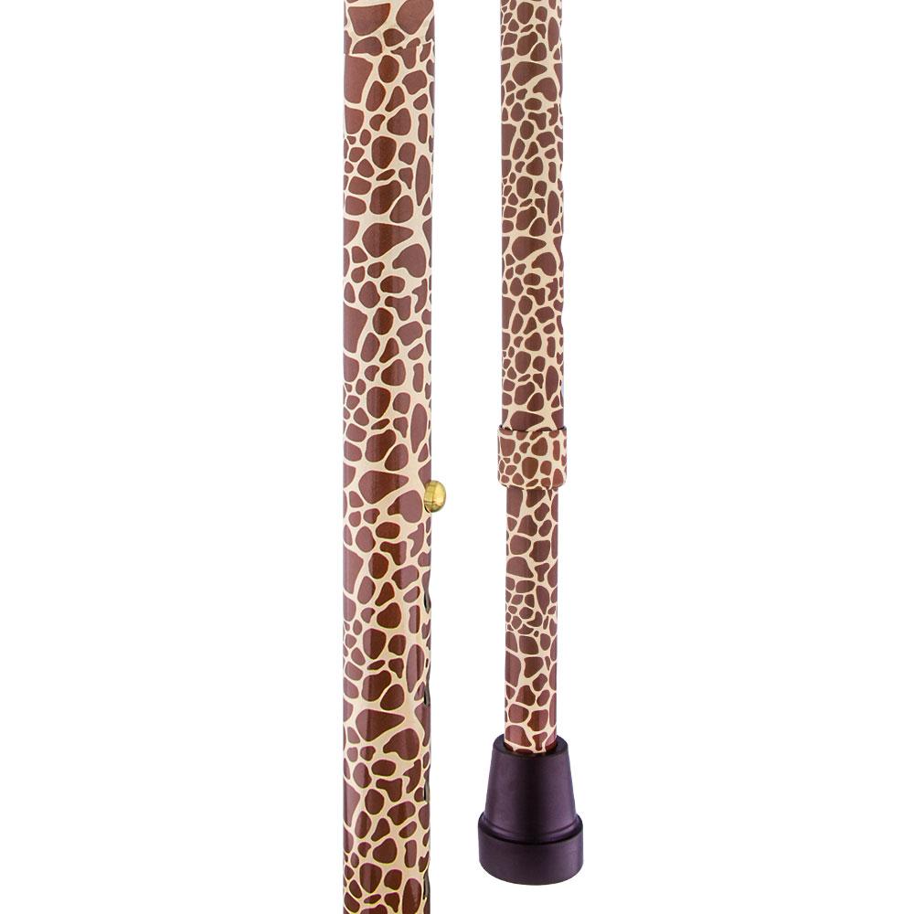 Wild Giraffe Aluminum Convertible Quad Walking Cane with Comfort Grip - Adjustable Shaft Collections