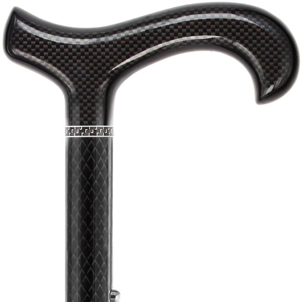 Scratch and Dent Premium Carbon Fiber Cane, Tripe Wound, Adjustable & Foldable V3450 Perfect Cheap Pice