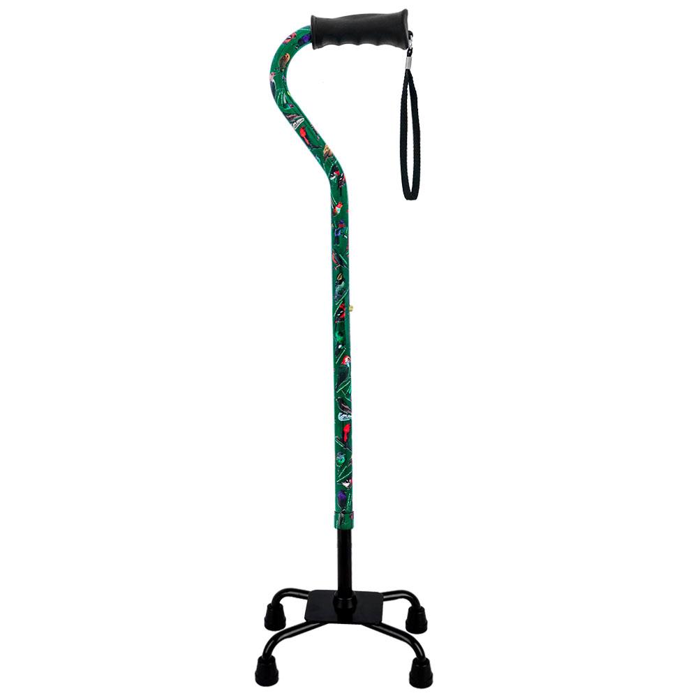 American Songbird Aluminum Convertible Quad Base Walking Cane - Adjustable Shaft Buy Online