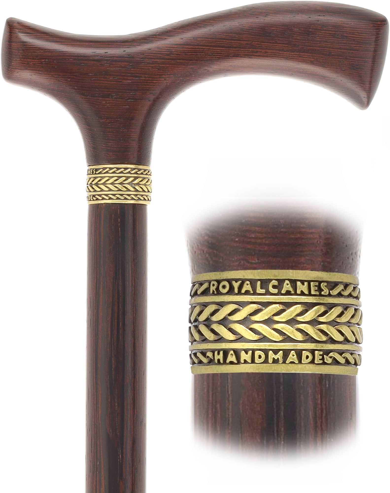 Scratch and Dent Genuine Wenge Wood Fritz Handle Walking Cane V3448 Cheap Pirce