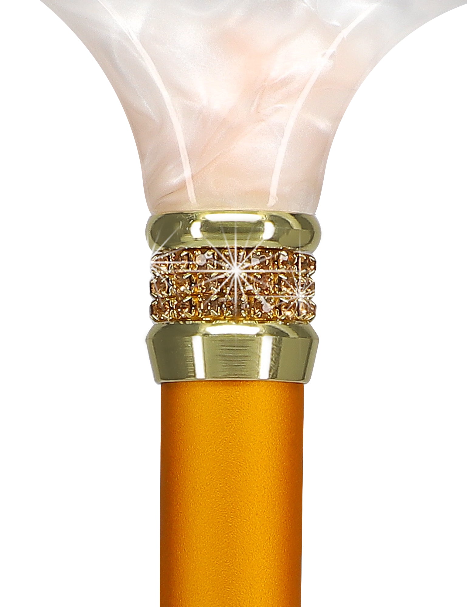 Rhinestone Designer Cane: Luxurious Golden Day Exquisite Pearlz Pre Order Online