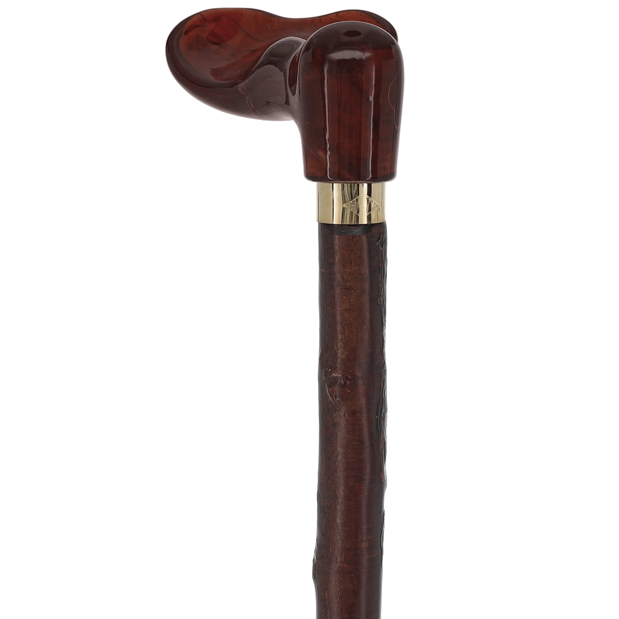 Blackthorn & Translucent Amber Style: Comfort Palm Grip Cane Clearance Marketable