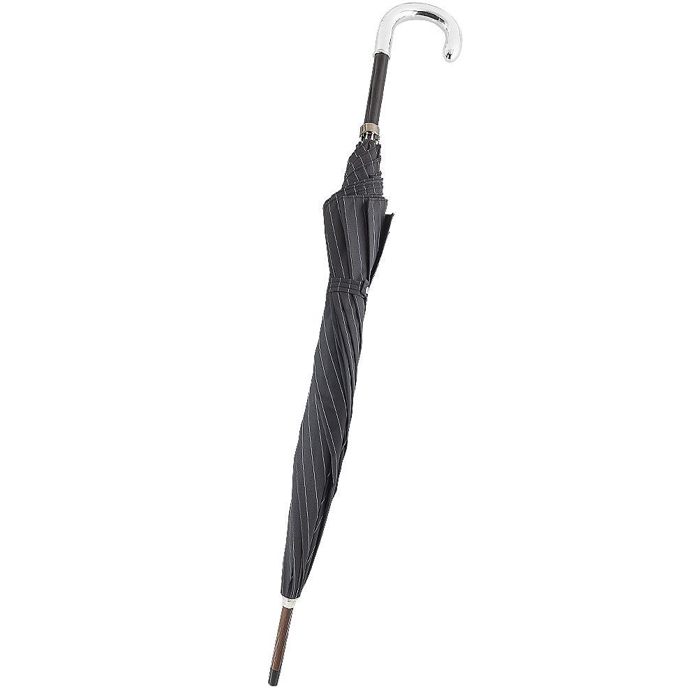 Silver 925r Tourist Handle Black Pinstriped Umbrella Walking Cane Cheap Sale Manchester