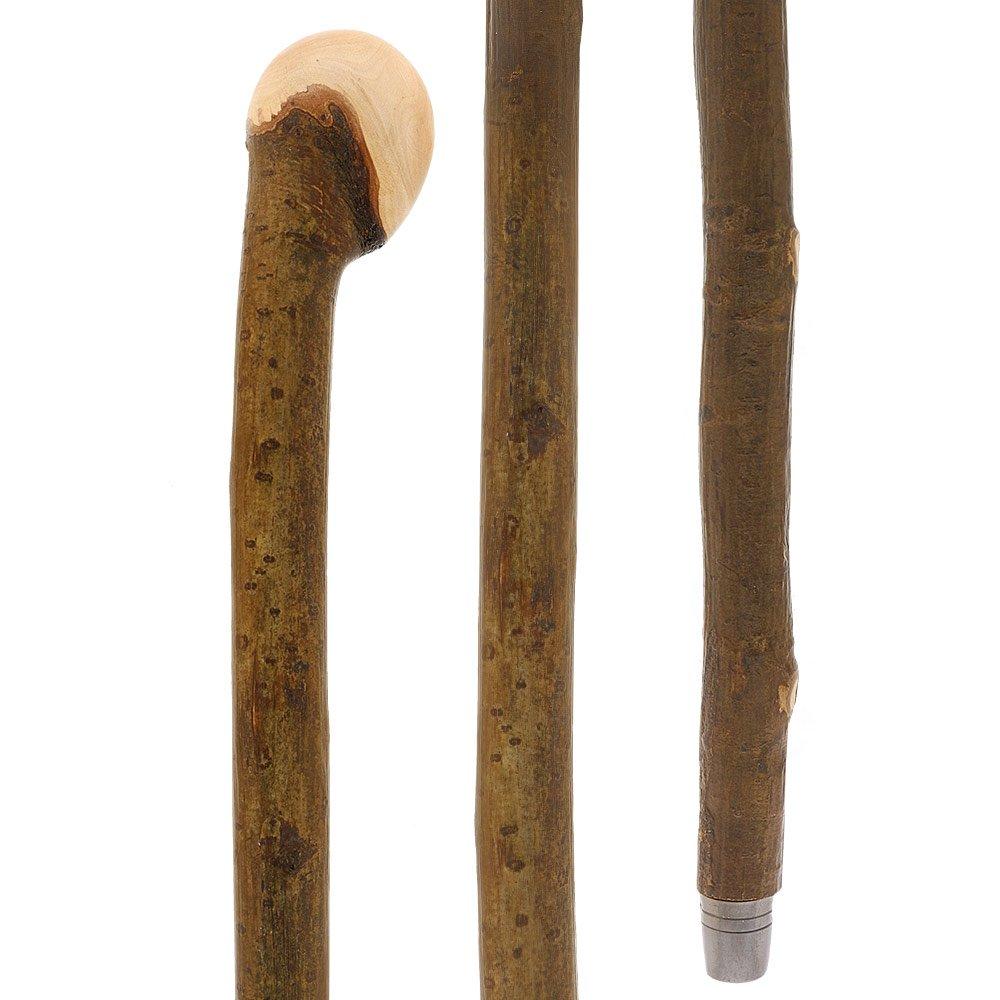 Natural Charm: Hazelwood Root Knobbed Cane with Leather Strap Cheap Sale Low Pice