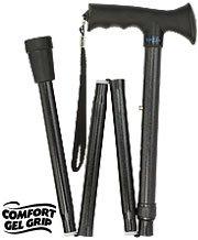 Comfort Grip Black Adjustable Folding Walking Cane Outlet Release Dates