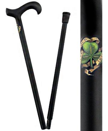 Scratch & Dent Luck of the Irish - Folding Carbon Fiber Derby Walking Cane - 2 Piece V1283 With Paypal Online