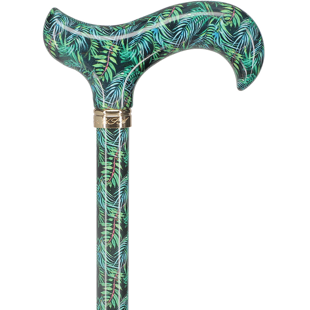 Midnight Breeze Designer Derby: Natural Green Patterned Handle Reliable Sale Online