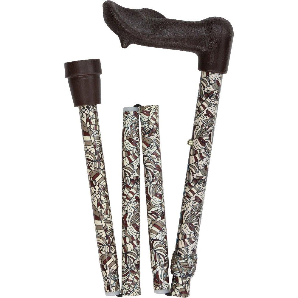 Scratch & Dent Right hand Bahama Leaf Folding Adjustable Palm Grip Walking Cane V1289 Free Shipping In China