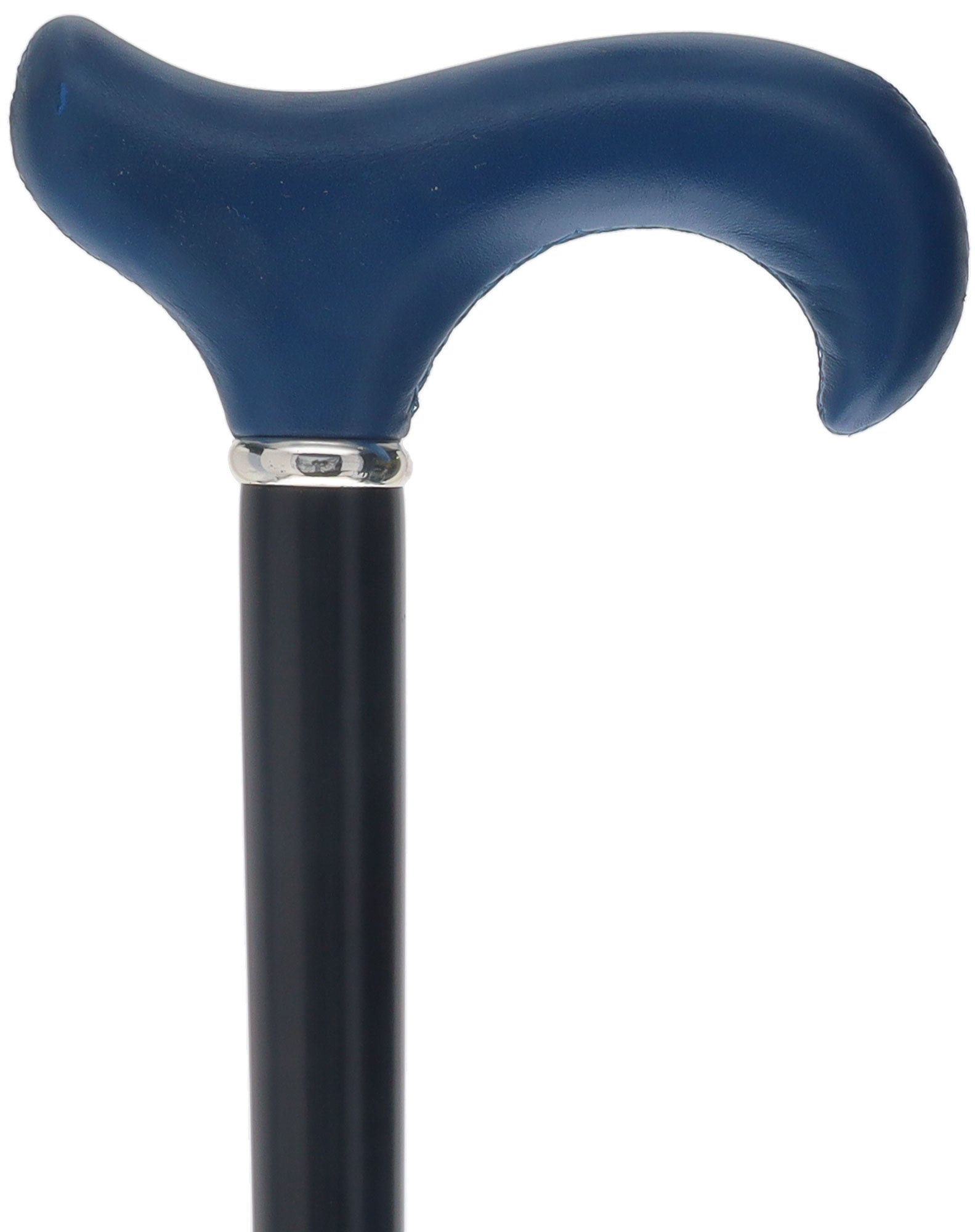 Unique single item listing: Blue leather derby handle w/ black shaft walking cane Buy Cheap Pre Order