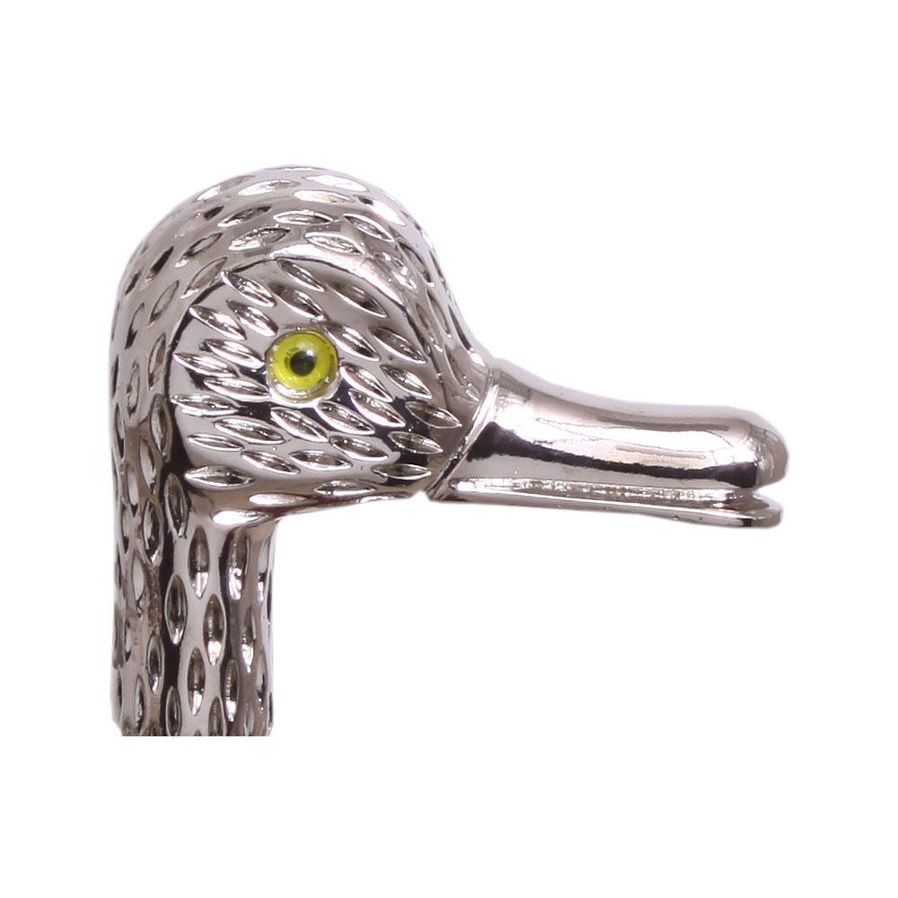 Feathered Duck Nickel Plated Handle Cane Italian Handle w/ Custom Shaft & Collar Buy Online Cheap Pice