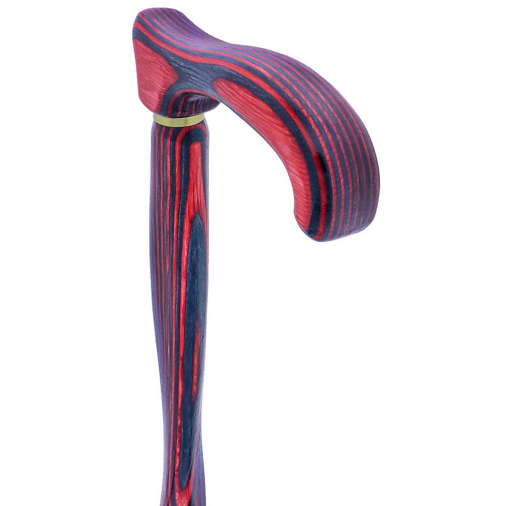 USA-Made Twisted Red-Black Cane: Vibrant Colorwood Birchwood With Paypal Online