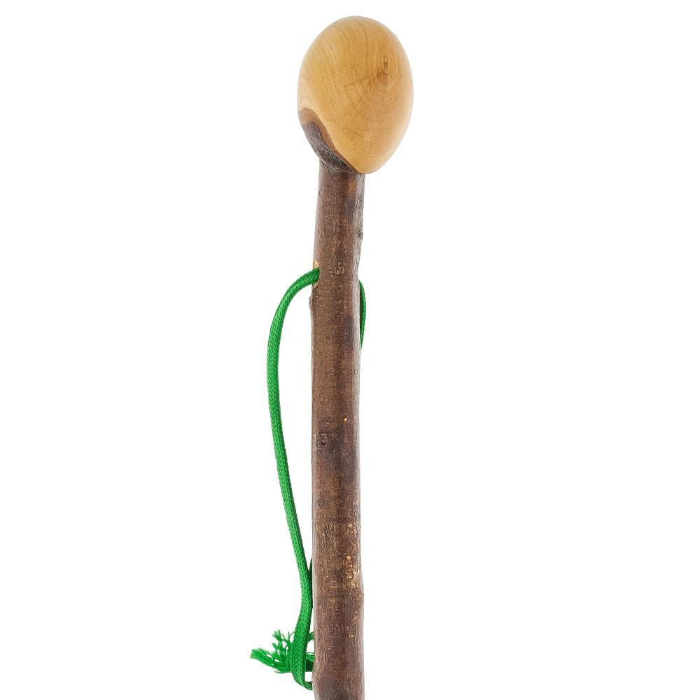 Scratch and Dent Extra Long Root Knobbed Walking Stick w/ Blackthorn Shaft & Green Strap V3392 Fashionable