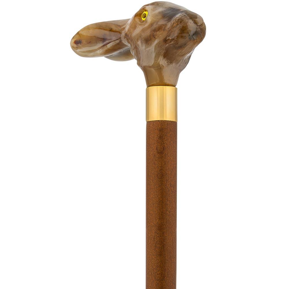 Adorable Bunny Rabbit Head-Italian Handle Cane w/ Custom Shaft & Collar Best Place To Buy Online