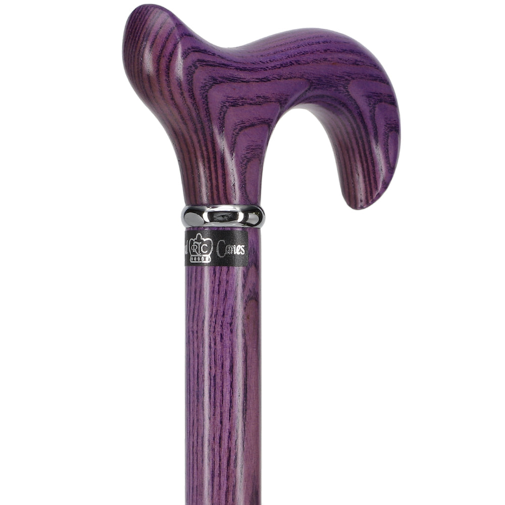 Vivid Purple Derby Walking Cane With Ash Wood Shaft and Silver Collar w/ SafeTbase Footlocker Pictures Cheap Online