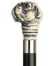 Scrimshaw Bulldog Cane - Unique Art Carved Design Outlet Clearance Store