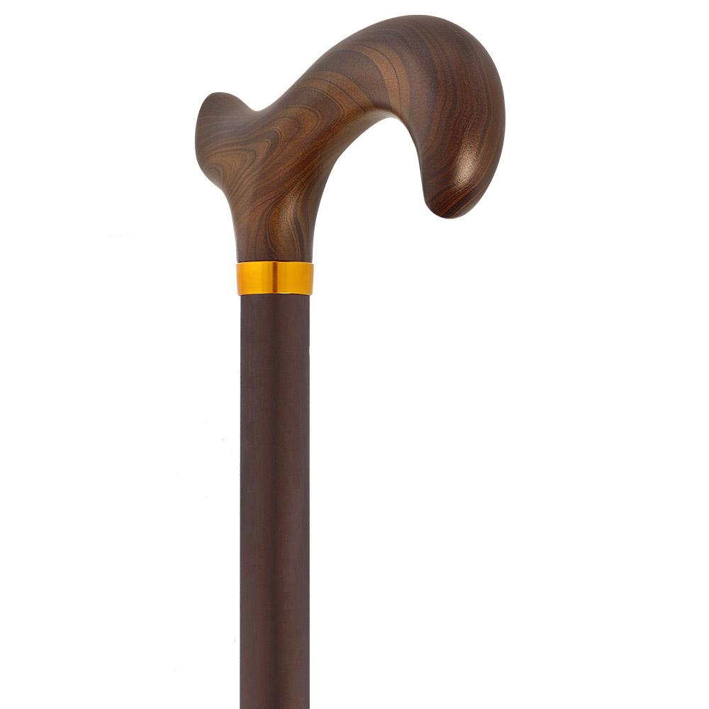 Scratch and Dent Brown Designer Adjustable Derby Walking Cane V1695 Free Shipping Purchase