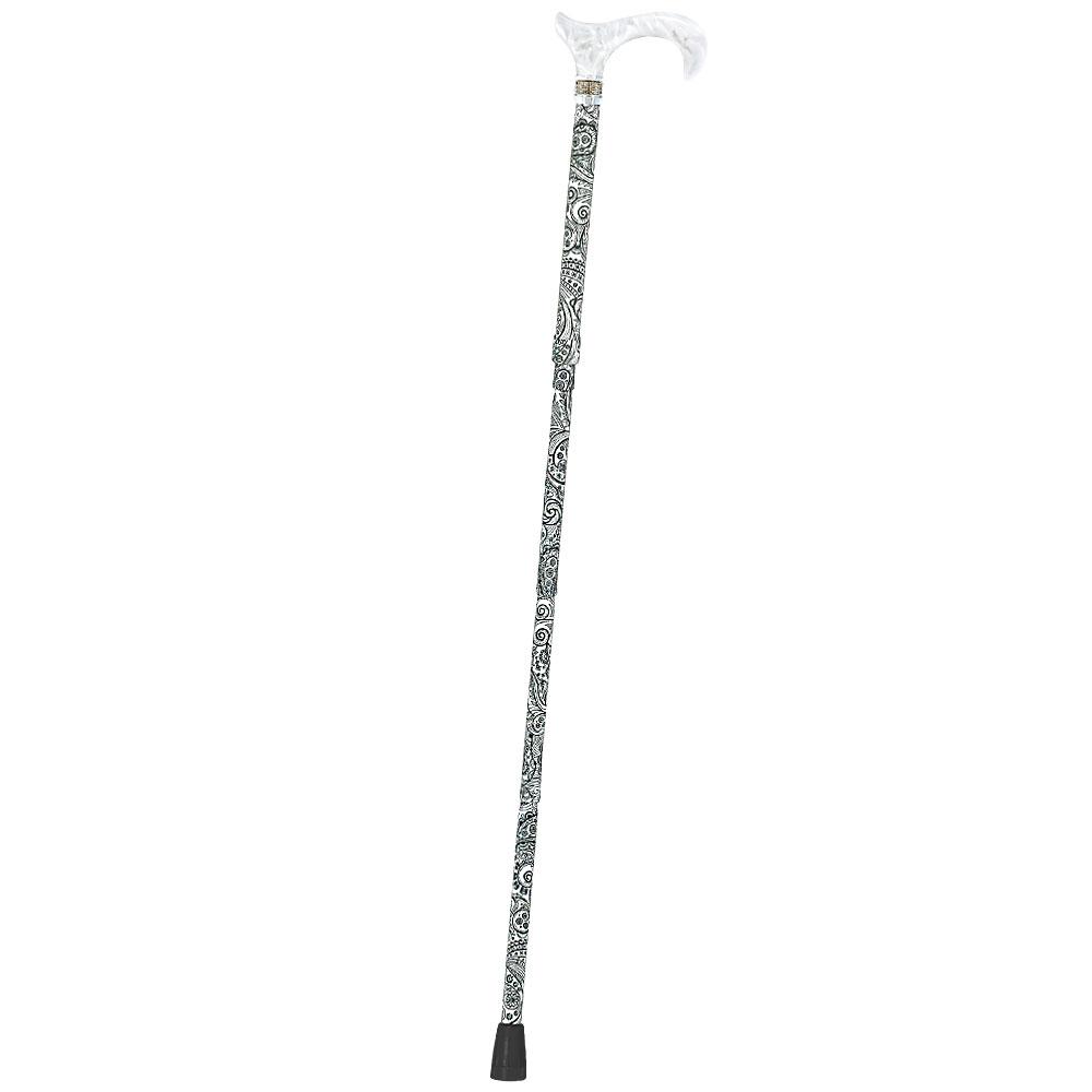 Rhinestone Pearlz Designer Folding Cane: Black & White Majesty New Arrival Cheap Online