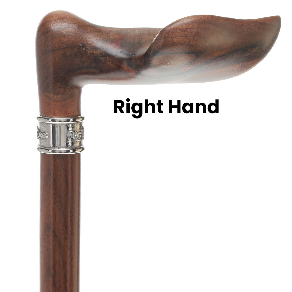 Luxury Walnut Palm Grip Walking Cane - Ergonomic Comfort Genuine Online