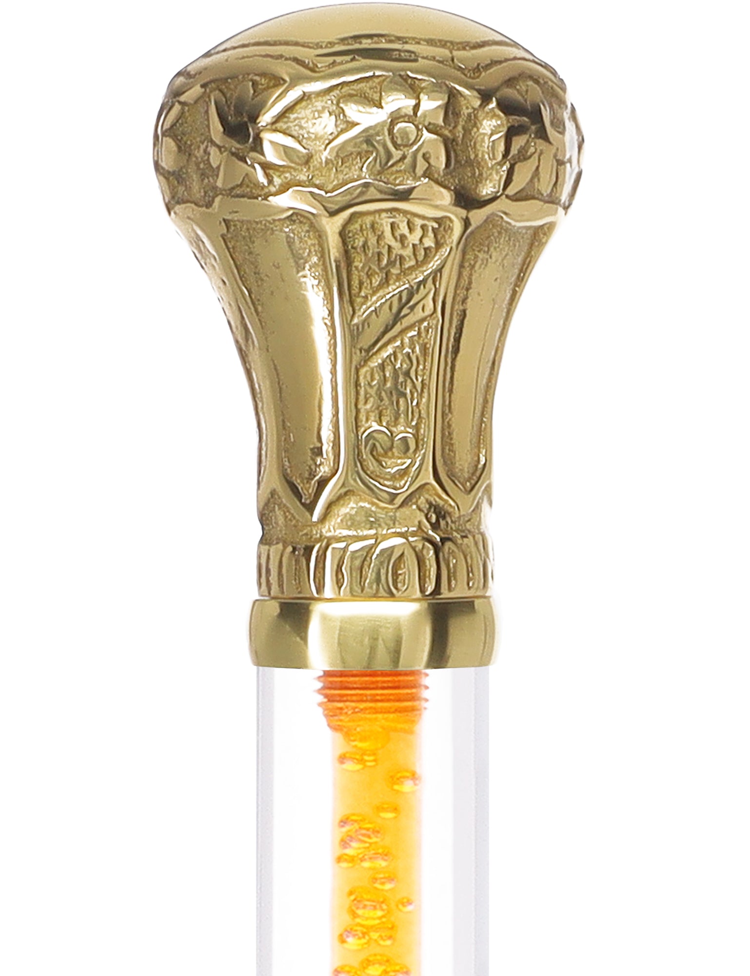 Color Crystal Elegance Brass Knob Cane with Invisible Acrylic Shaft Options Low Cost Cheap Pice