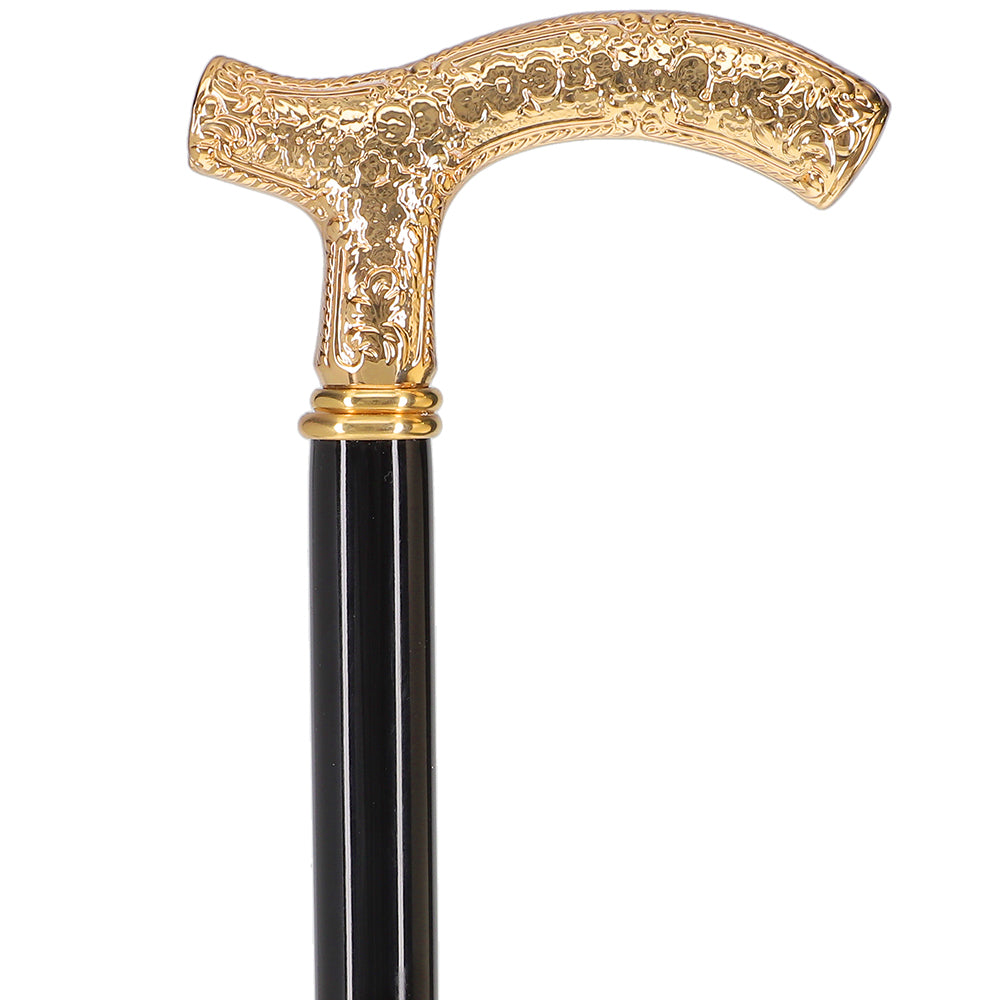 Italian Import: 24K Gold Petite Cane - Embossed Handle Free Shipping Online