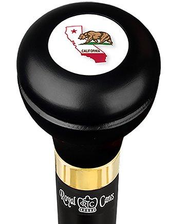 California Flag Emblem Flask Walking Stick: Wood Shaft Hidden Flask Cheap Sale How Much