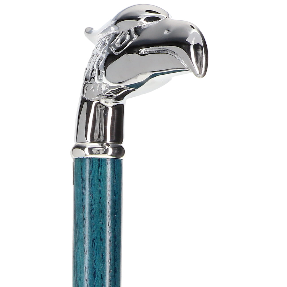 Premium Denim Blue Eagle Cane: Chrome, Patriotic Elegance Clearance Exclusive