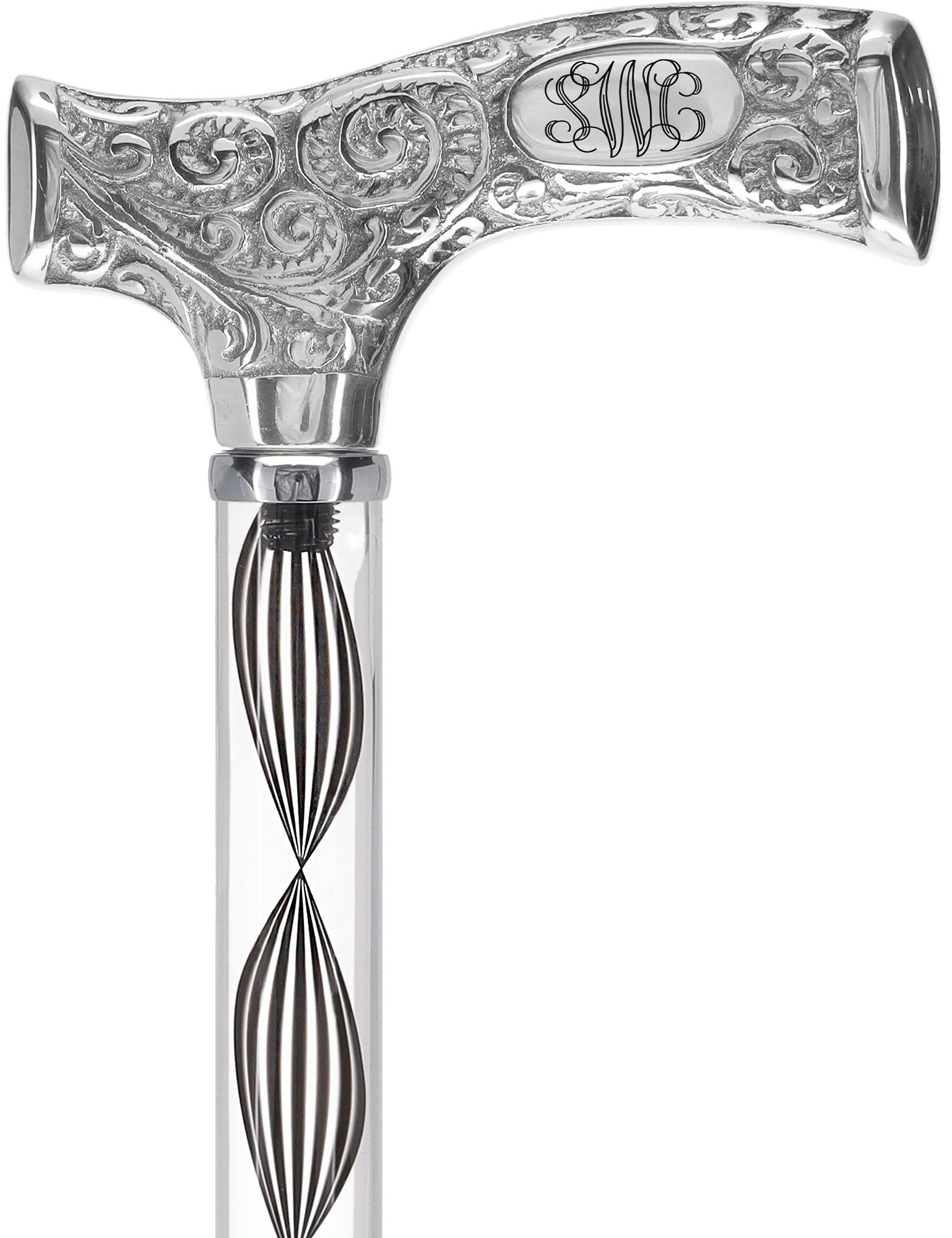 Make It Yours: Invisible Clear Shaft w/ Premium Chrome Brass Cane The Cheapest For Sale