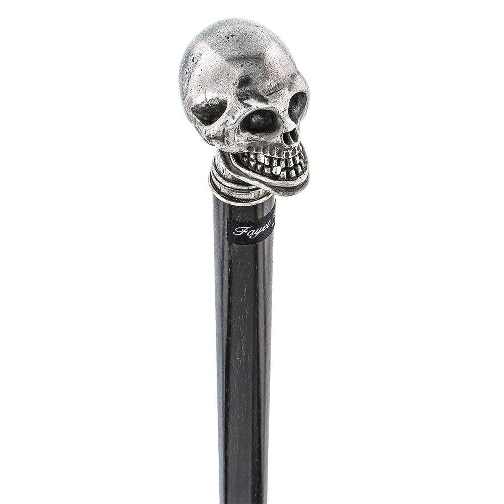 Solid Pewter Skull Handle Walking Cane w/ Carbon Fiber Macassar Ebony Shaft Good Selling Cheap Pice