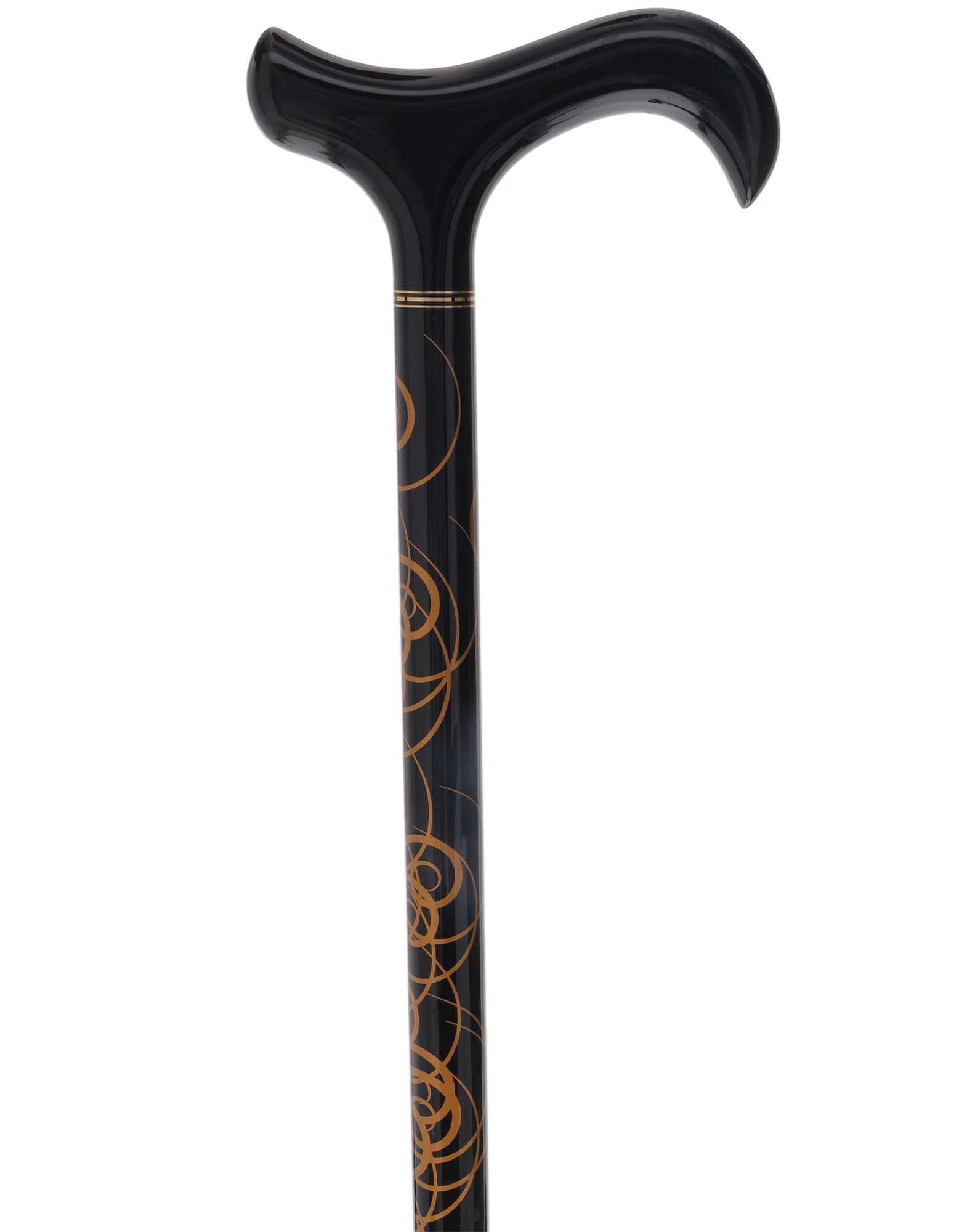 Limited single item listing: Black Derby cane w/ Gold swirl Design On Hot Sale