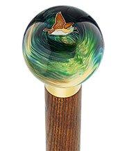 Flying Duck Camo Round Knob Cane w/ Custom Color Ash Shaft & Collar Free Shipping Exclusive