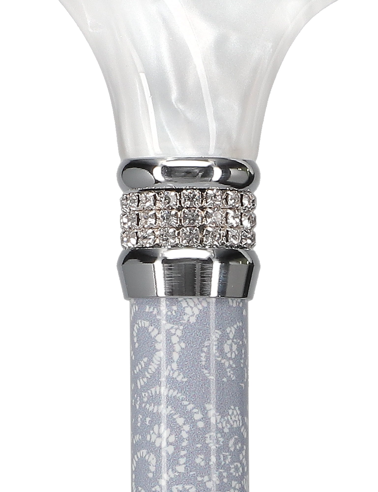 Rhinestone Designer Folding Cane: Pearlz Graceful Lace Tumblr