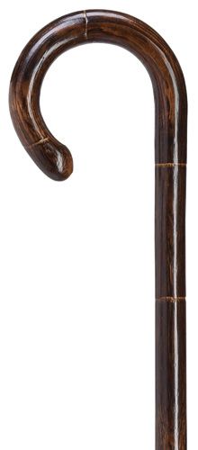 Scorched Oak Cane: Tourist Handle, Notched Design Pictures Cheap Pice