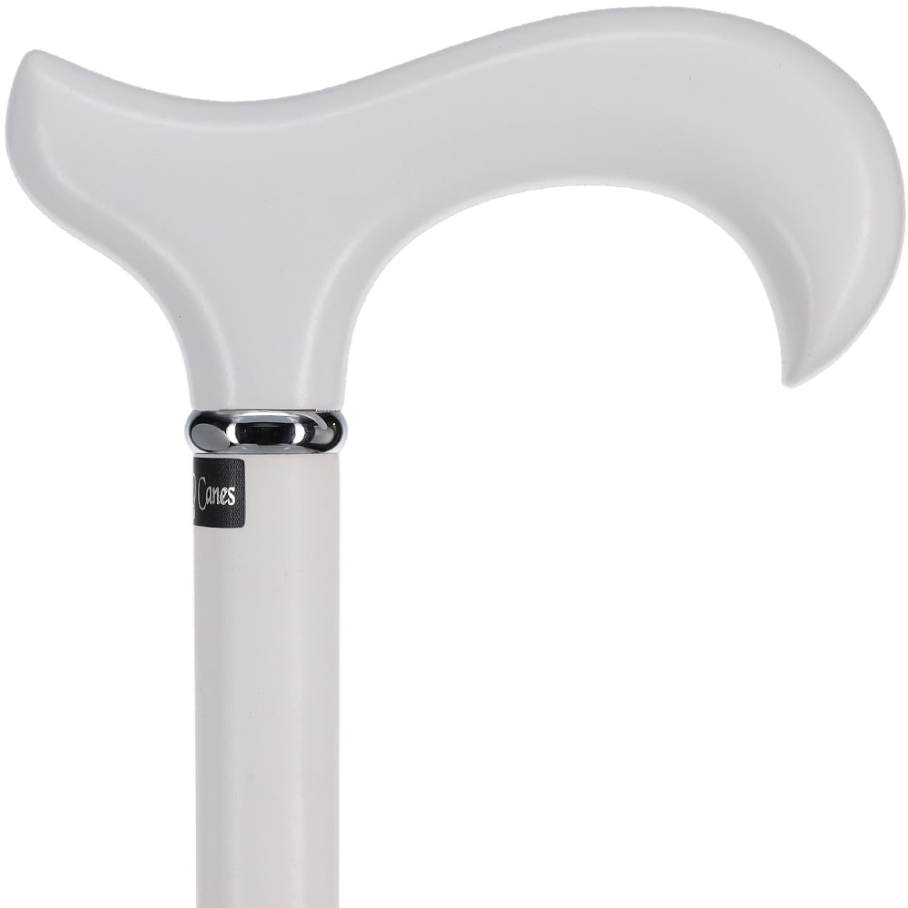 Sleek White Derby Handle: Beechwood Shaft with Polished Finish Cheap Big Sale