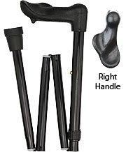 Scratch and Dent Black Folding Adjustable Palm Grip Walking Cane V1650 Wholesale Pice