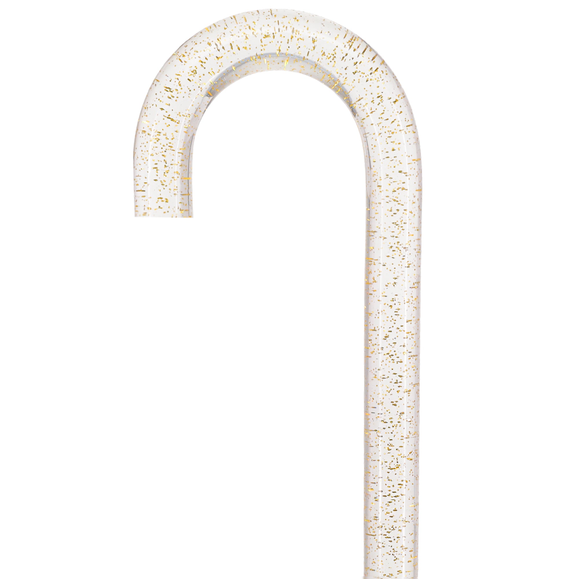 Golden Shimmer Cane: Gold Sparkles in Invisible Clear Shaft Clearance Purchase