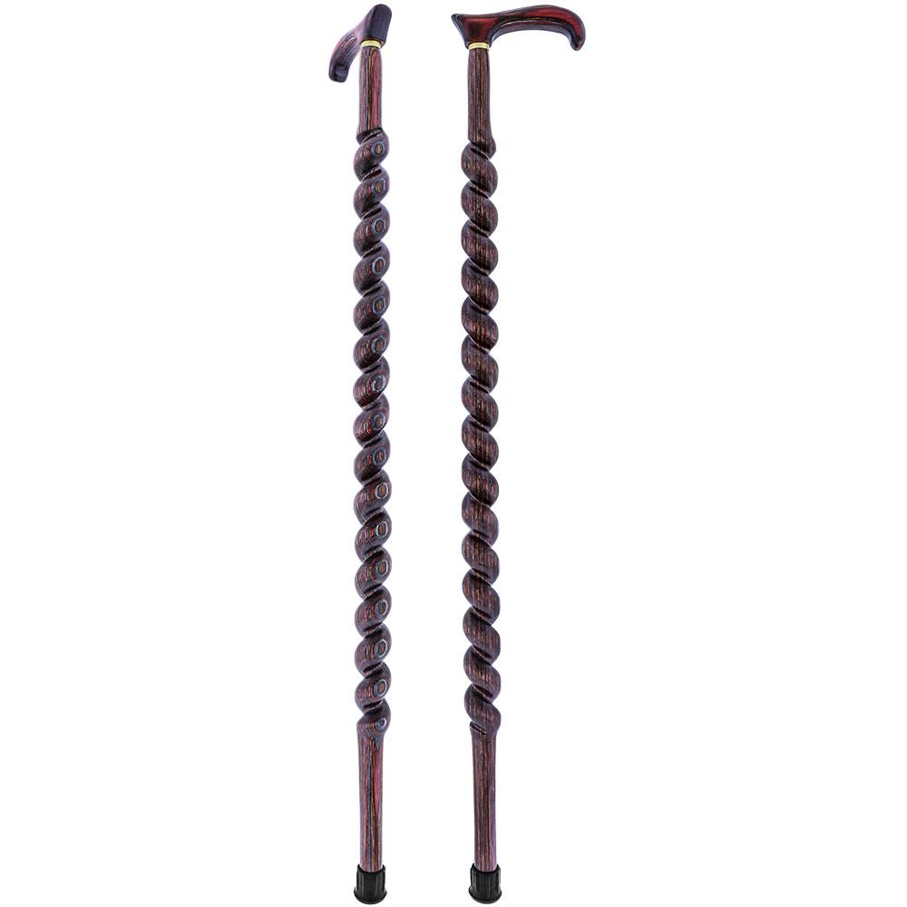 USA-Made Twisted Spiral Cane: Rustic Red Durable Laminate Wiki For Sale