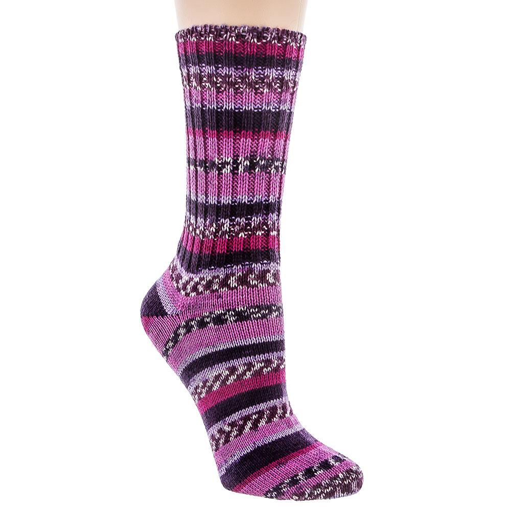 Ladies Pretty Purple Pattern Designer Irish Wool Country Socks Cheap Best Pices