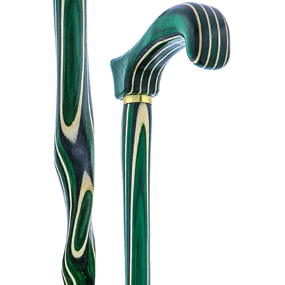 USA-Made Twisted Highlander Cane: Stylish Colorwood Laminate Cheap Best