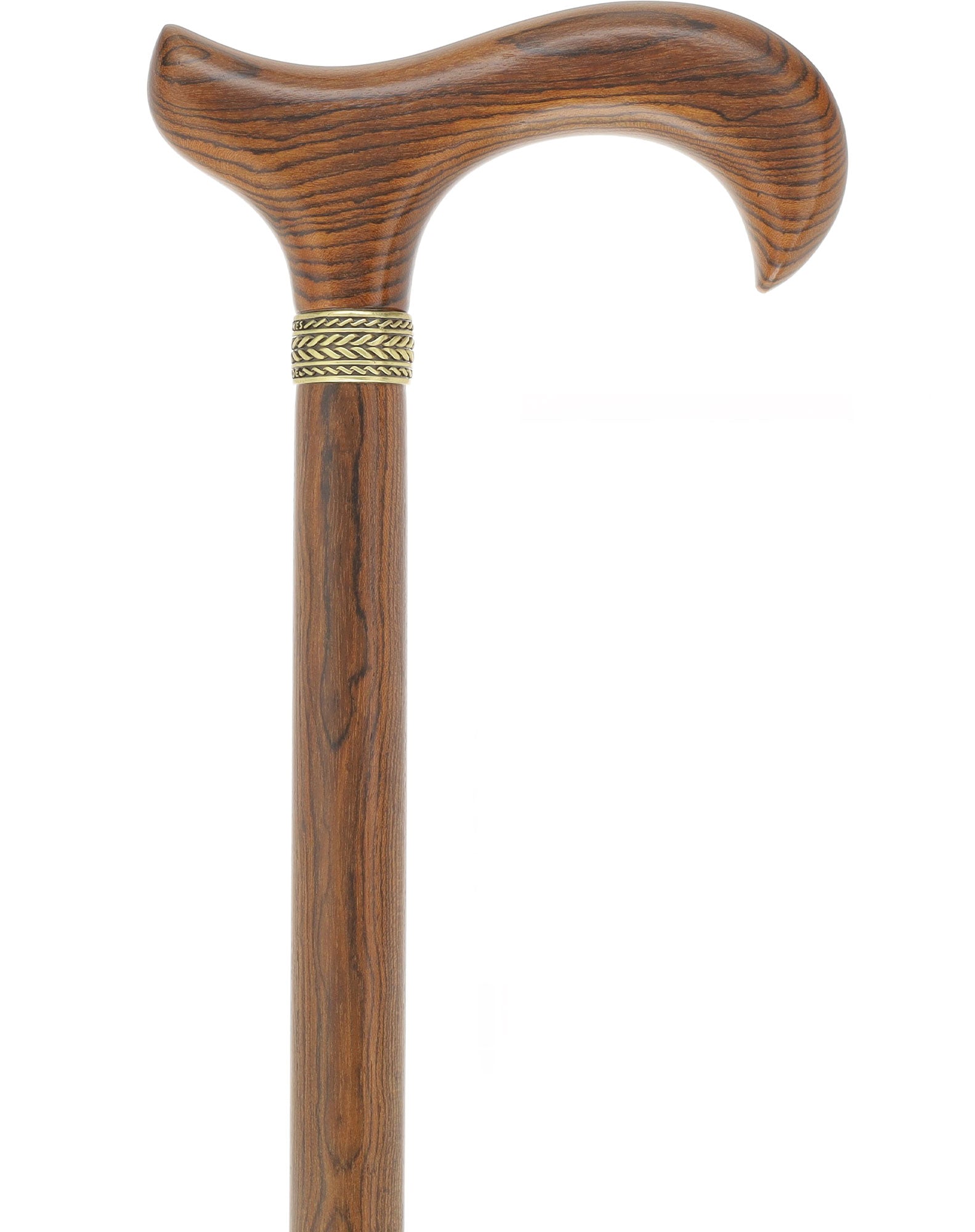 Luxury Natural Bocote Wood Derby Cane - Nature's Design - Collar Option Sale Best Pices