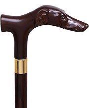 Fritz Greyhound Faux Wood Italian Handle Cane w/ Custom Shaft & Collar Best Deals