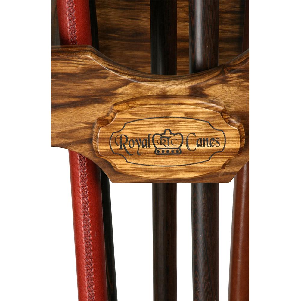 Luxury Square Cane Stand: Unique Design in Exotic Zebrano Wood Looking For