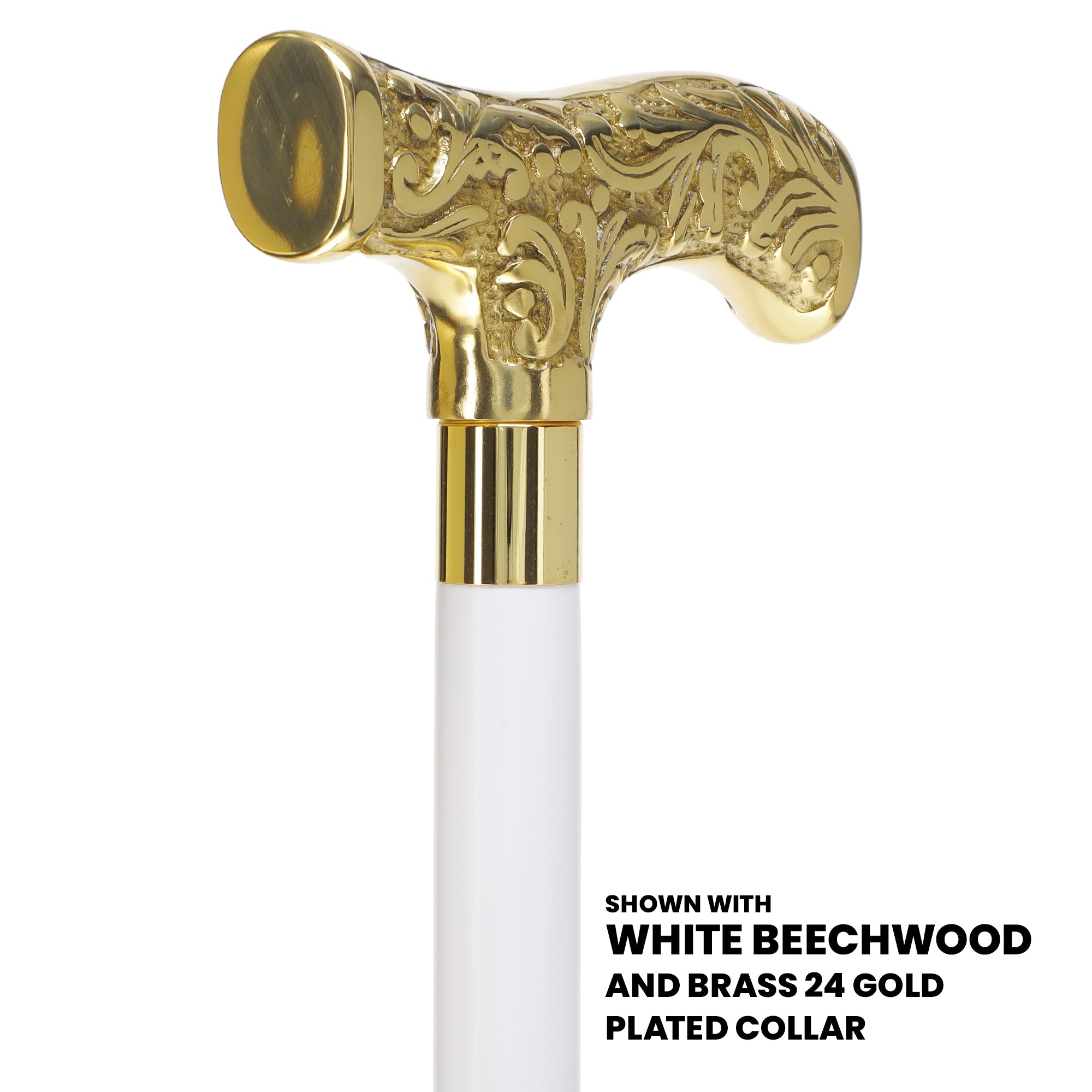 Premium Brass T-shaped Handle Walking Cane: Custom Shaft & Collar Sale Online Online