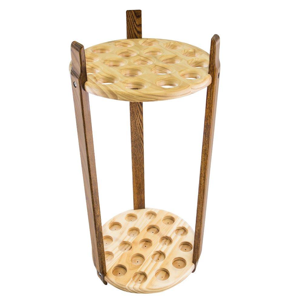 Contemporary Cane Stand: Espresso Stained Ash & Pine, Round Design Sale Manchester