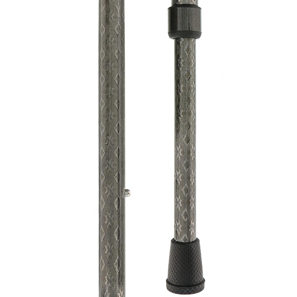 Gray 3D Diamond Pattern Adjustable Derby Carbon Fiber Walking Cane Cheapest Pice Online