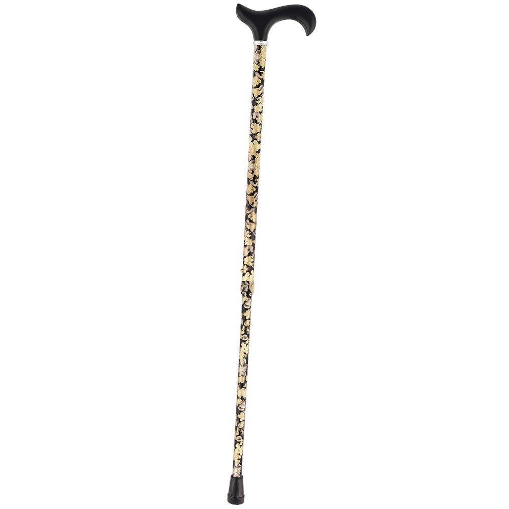 Black and Beige Flowers Adjustable Derby Walking Cane Sale Cheapest Pice