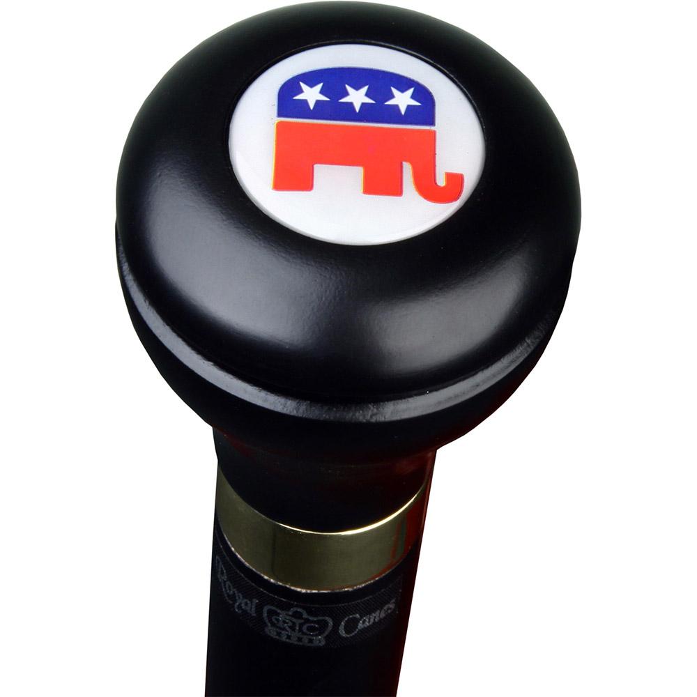 Republican Emblem Flask Walking Stick: Wood Shaft Hidden Flask Discount 2025 New